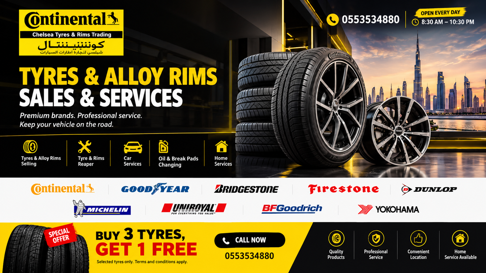 Chelsea Tyres And Rim Trading Dubai Official Showcase